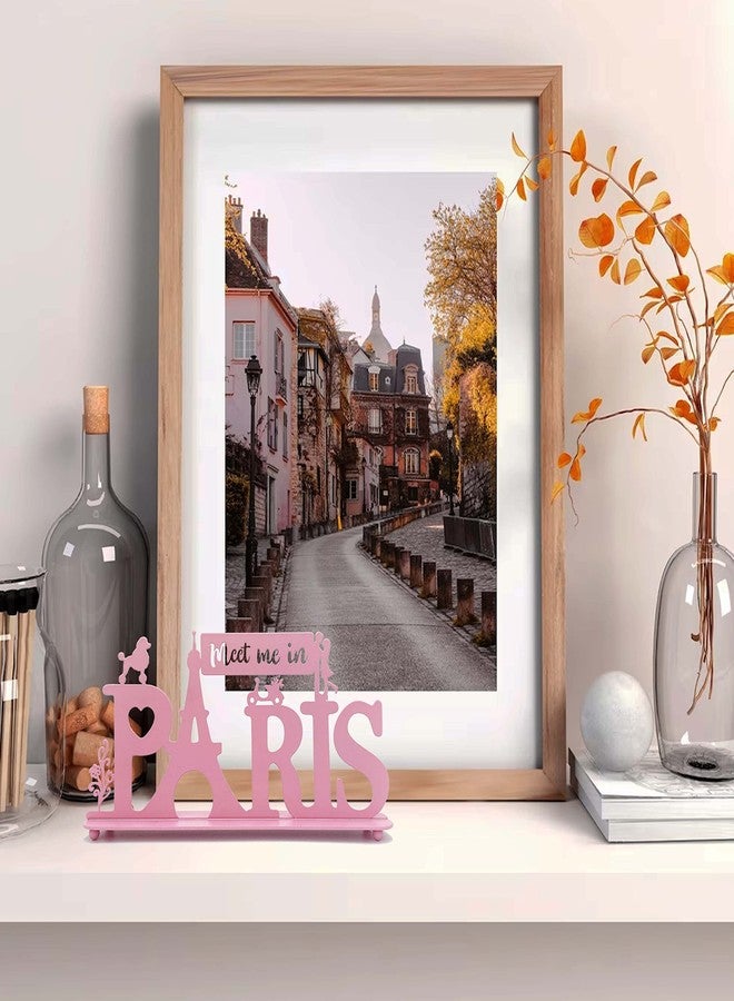 BiaGift Paris Decor for Bedroom Bathroom, Metal Paris Table Decorations, Paris Word Sign, Paris Themed Art for Girls Bedroom, Parisian Eiffel Tower Decor, Stylish Paris Gifts For Women - Image 4